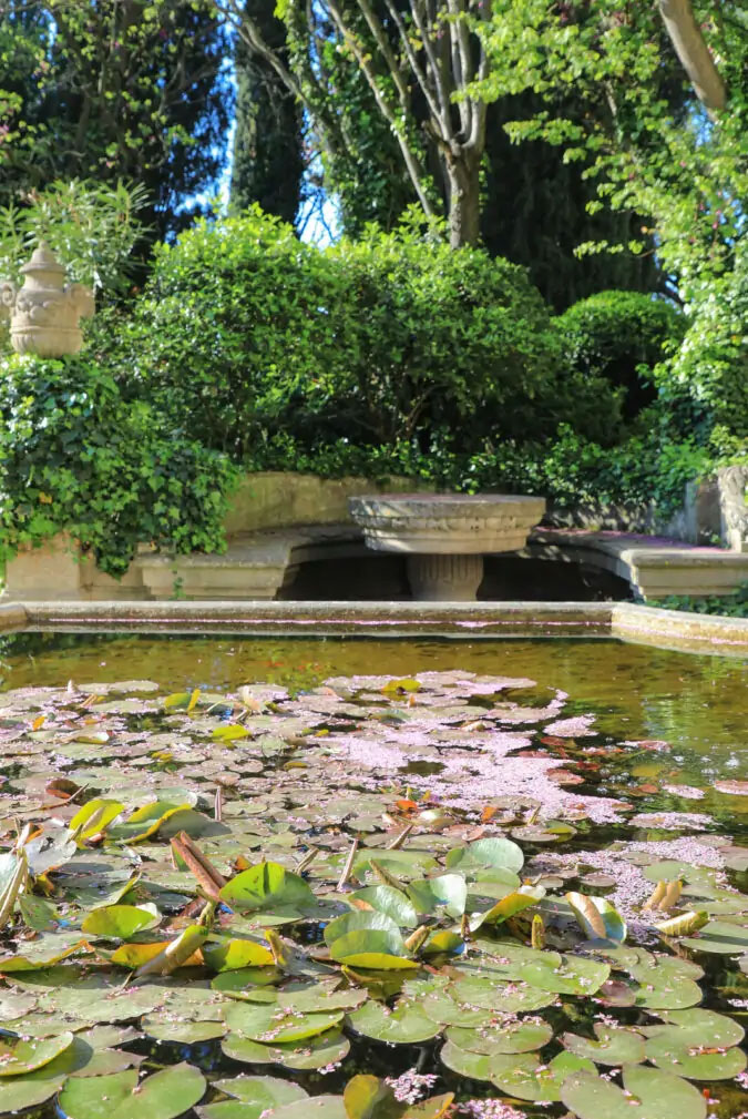 Bassin dans les jardins de l'Abbaye