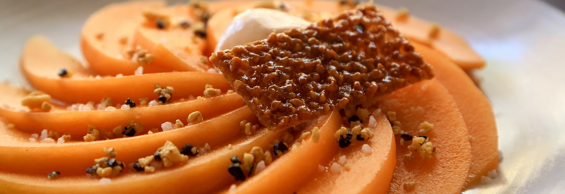 Tranches de melon et nougatine  © Hocquel