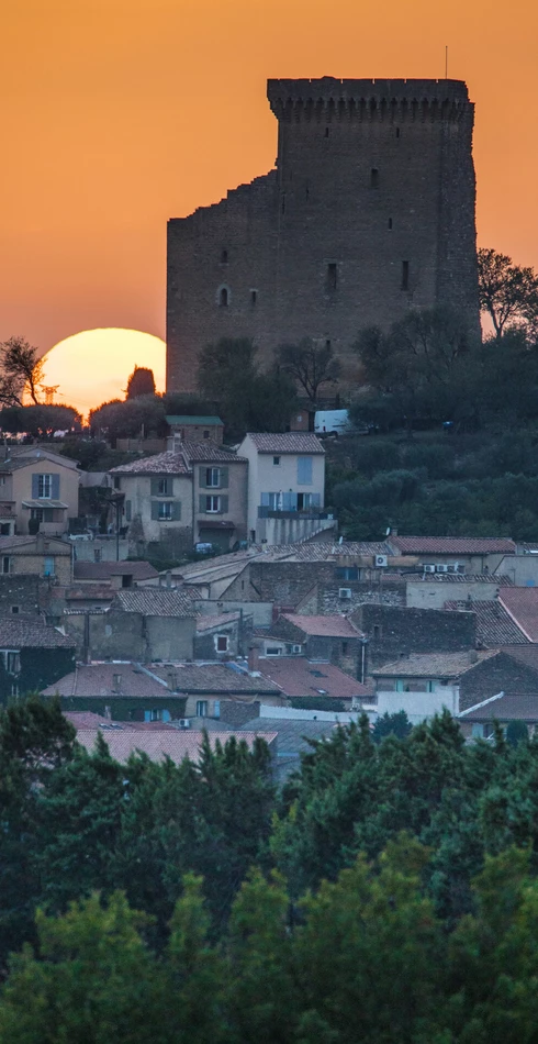 Coucher de soleil sur Châteauneuf-du-Pape  © Kessler