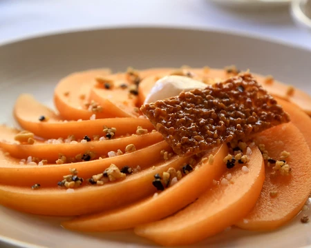Tranches de melon et nougatine  © Hocquel