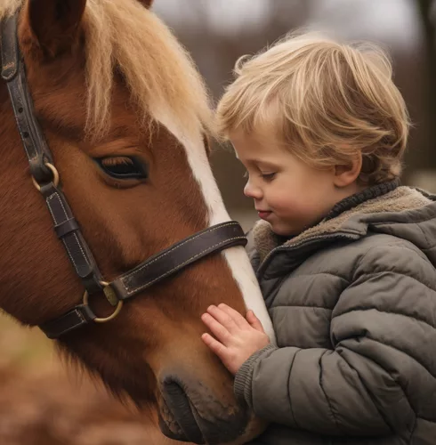 Enfant avec un poney  © Freepix