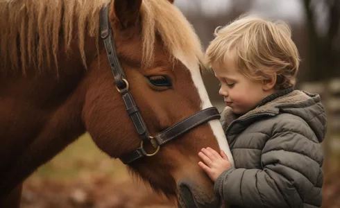 Enfant avec un poney  © Freepix